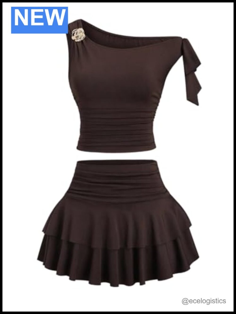 Two Piece Skirt Set Going Out Outfits Crop Top